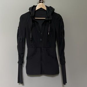 LULULEMON DANCE STUDIO Reversible Hoodie Jacket Size 4
